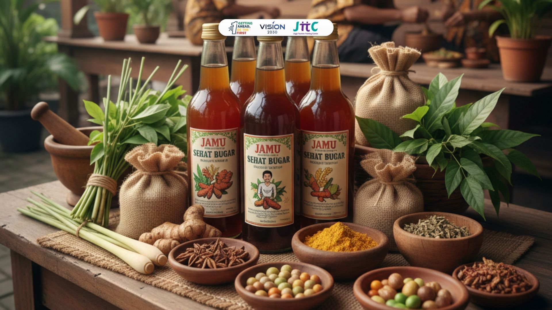 produk jamu dan herbal lokal dengan label sertifikat halal resmi