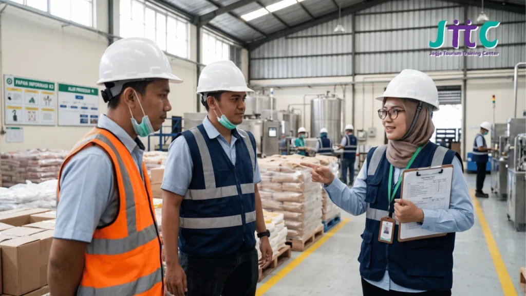 Penyelia halal mengawasi proses produksi makanan, ilustrasi tugas dan tanggung jawab penyelia halal